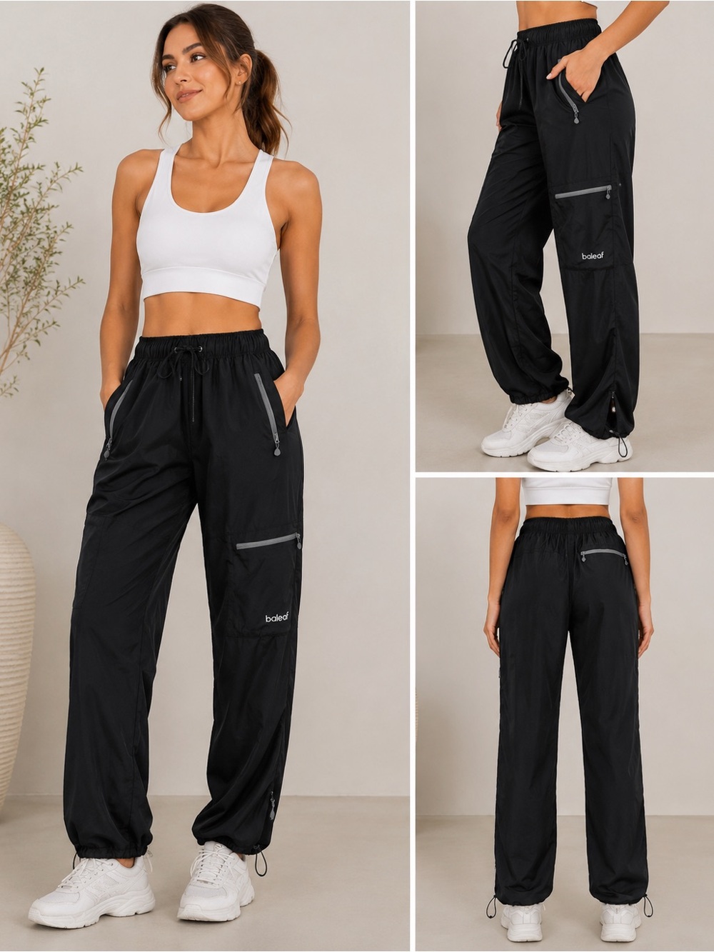 Baleaf Black Lightweight Cargo Hiking Pants – Size Small 🖤